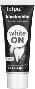 ON white ,pasta do zębów, antybakteryjna, Black White, mini,przód