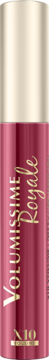 Pionowe ujęcie czerwonej maskary L'Oréal Volumissime Royale X10 z efektem 10-krotnej objętości.