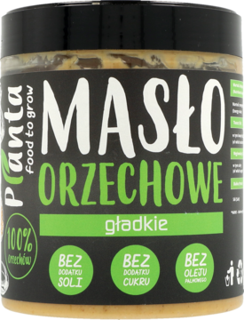 PLANTA FOOD TO GROW ,gładkie masło orzechowe,przód