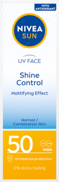 NIVEA SUN UV Face Shine Control,krem do twarzy, przeciwsłoneczny, SPF 50,przód