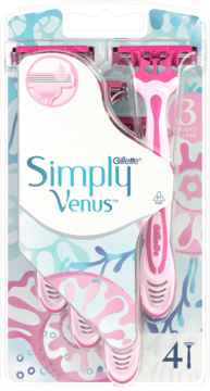 GILLETTE VENUS Simply ,maszynki do golenia, 3-ostrzowe, dla kobiet, jednorazowe,przód