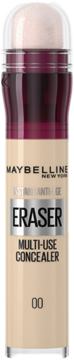 Maybelline Instant Anti-Age Eraser Multi-Use Concealer w odcieniu 00. Beżowy korektor z gąbkowym aplikatorem, pionowe ujęcie z przodu.