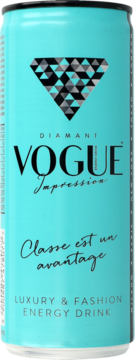 DIAMANT VOGUE ,gazowany napój energetyzujący o smaku limonki i mięty,przód