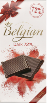 THE BELGIAN ,czekolada gorzka, 72%,przód