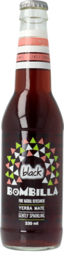 BOMBILLA Black ,napój lekko gazowany, Mate o smaku Pitahaya,przód