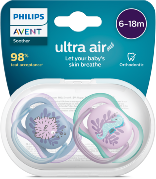 PHILIPS AVENT Ultra Air ,smoczek ortodontyczny, 6-18m,przód