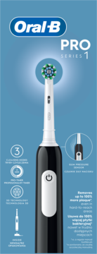 ORAL-B Pro Series 1 ,elektryczna szczoteczka do zębów, czarna,przód