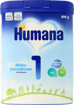 HUMANA ,mleko początkowe od urodzenia, 1,przód