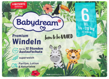 BABYDREAM Premium ,pieluchy, 6 XL, 14-20 kg,przód