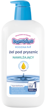 BAMBINO Rodzina ,żel pod prysznic dla dorosłych i dzieci 3+, nawilżający, hiperdelikatny,przód