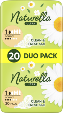 NATURELLA Ultra Camomile,podpaski higieniczne, ze skrzydełkami, Normal,przód
