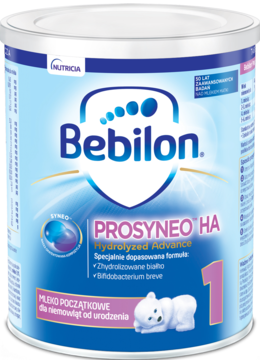 BEBILON Prosyneo HA 1,mleko modyfikowane dla niemowląt, od urodzenia, HA 1,przód