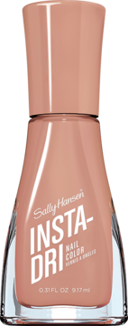 Butelka Sally Hansen Insta-Dri, szybkoschnący lakier w kolorze Buff And Tumble, widok z przodu.