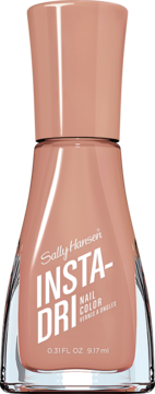 Butelka Sally Hansen Insta-Dri, szybkoschnący lakier w kolorze Buff And Tumble, widok z przodu.