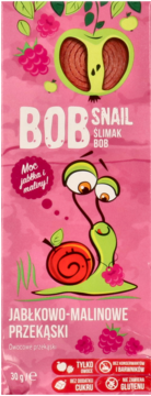 BOB SNAIL,przekąski jabłkowo-malinowe,przód