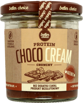 BETTER CHOICE ,czekoladowy krem proteinowy z orzechami,przód