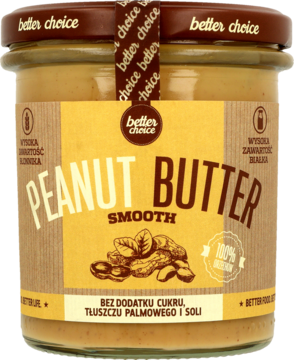 BETTER CHOICE ,naturalne masło, 100% z orzechów arachidowych,przód