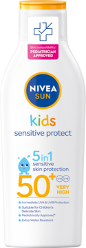 NIVEA SUN Kids Sensitive Protect,balsam do opalania dla dzieci, SPF50+,przód