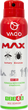 VACO Max ,spray na komary i kleszcze,przód