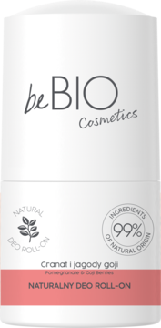 BEBIO COSMETICS ,dezodorant w kulce, naturalny, Granat i Jagody Goji,przód