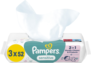 PAMPERS Sensitive ,chusteczki nawilżane dla niemowląt,kompozycja-2