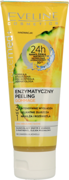 Eveline Facemed+ enzymatyczny peeling gommage 3w1 w żółtej tubce, z ananasem i 24h nawilżeniem.