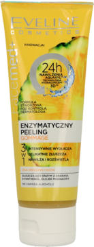 Eveline Facemed+ enzymatyczny peeling gommage 3w1 w żółtej tubce, z ananasem i 24h nawilżeniem.