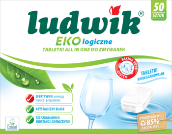 LUDWIK EKOlogiczne ,tabletki do zmywarek,przód