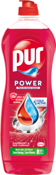 PUR Power ,płyn do mycia naczyń, Malina i Porzeczka,przód