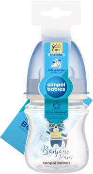 CANPOL BABIES EasyStart ,butelka antykolkowa, 120 ml, 0m+, różne rodzaje,przód