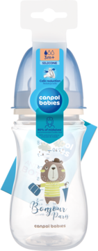 CANPOL BABIES EasyStart ,butelka antykolkowa, 240ml, 3m+,przód