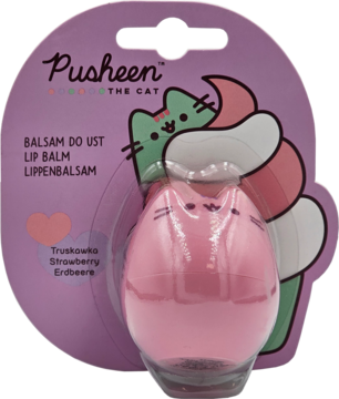 PUSHEEN ,balsam do ust 3D, o zapachu truskawkowym,przód