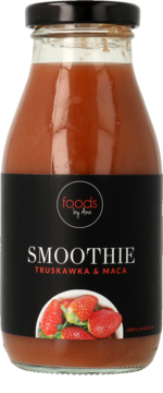 FOODS BY ANN ,smoothie, truskawka & maca,przód