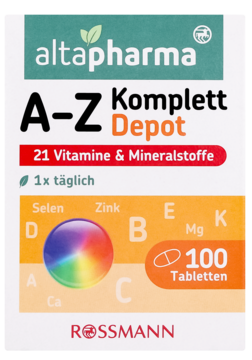 ALTAPHARMA ,tabletki, Multiwitamina i Minerały, zestaw A-Z, suplement diety,przód