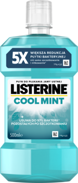 LISTERINE Cool Mint ,płyn do płukania jamy ustnej,przód