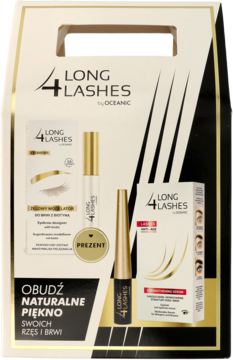 LONG4LASHES ,serum wzmacniające do rzęs 4 ml, modelator do brwi 8 ml,przód