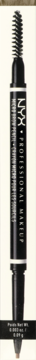 Czarny, mechaniczny ołówek do brwi NYX Professional Makeup Micro Brow Pencil ze szczoteczką.