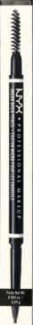 Czarny, pionowy ołówek do brwi NYX Professional Makeup Micro Brow Pencil ze szczoteczką.