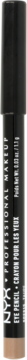 Kremowy NYX Professional Makeup Slim Eye Pencil w odcieniu beżowym, czarna tuba z niewyraźnym tekstem, widok z przodu.