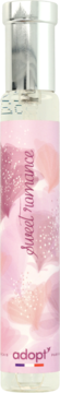 Adopt' Sweet Romance woda perfumowana, wysoka butelka z różowym gradientem i napisem 'Sweet Romance'.