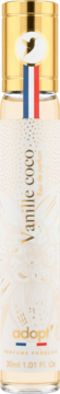 Adopt' Vanille Coco woda perfumowana dla kobiet, 30ml, smukła butelka ze złotą nakrętką i flagą FR.