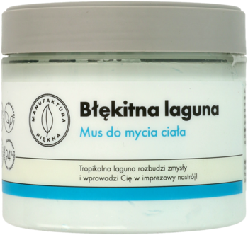 MANUFAKTURA PIĘKNA Błękitna laguna ,mus do mycia ciała,przód