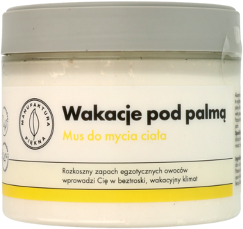 MANUFAKTURA PIĘKNA Wakacje pod Palmą ,mus do mycia ciała,przód