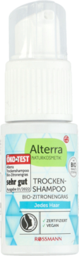 ALTERRA ,suchy szampon do włosów, Trawa Cytrynowa,przód