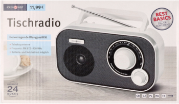 IDEENWELT ,radio stołowe, białe,przód