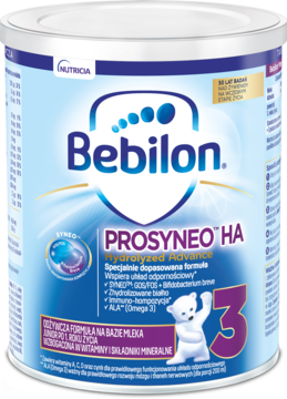 BEBILON Prosyneo HA 3,mleko modyfikowane dla dzieci, po 1. roku życia, HA 3,przód