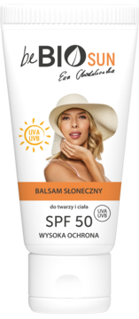 BEBIO COSMETICS ,balsam do twarzy i ciała, z filtrem słonecznym SPF 50,przód