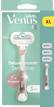 GILLETTE VENUS Pro Smooth Sensitive,maszynka do golenia, + 3 wkłady 5-ostrzowe, dla kobiet,przód