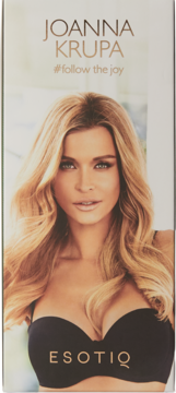 Esotiq Joanna Krupa #follow the joy woda perfumowana dla kobiet, opakowanie z portretem modelki.