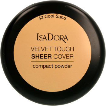ISADORA Velvet Touch ,puder kryjący, nr 43, Cool Sand,przód